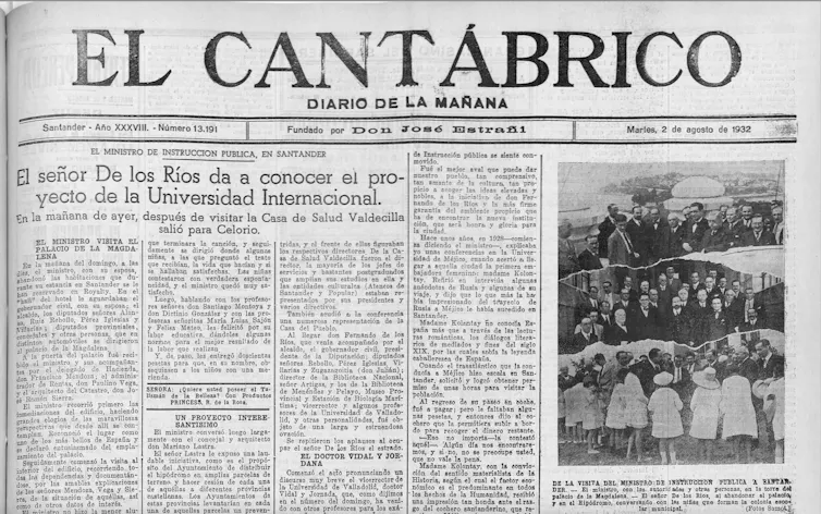Portada antigua de 'El cantábrico'.