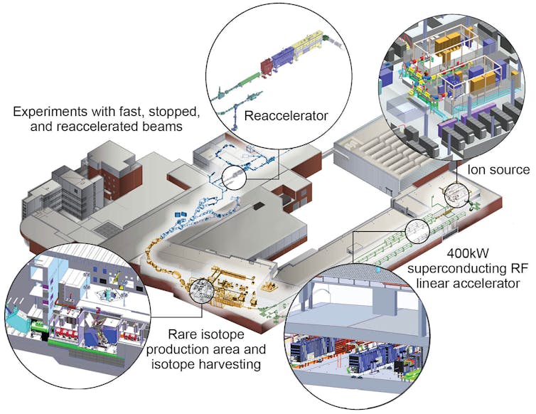 A diagram of a large facility.