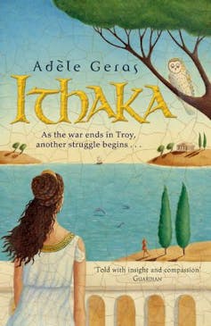 Cover of book featuring a greek woman looking out to sea.