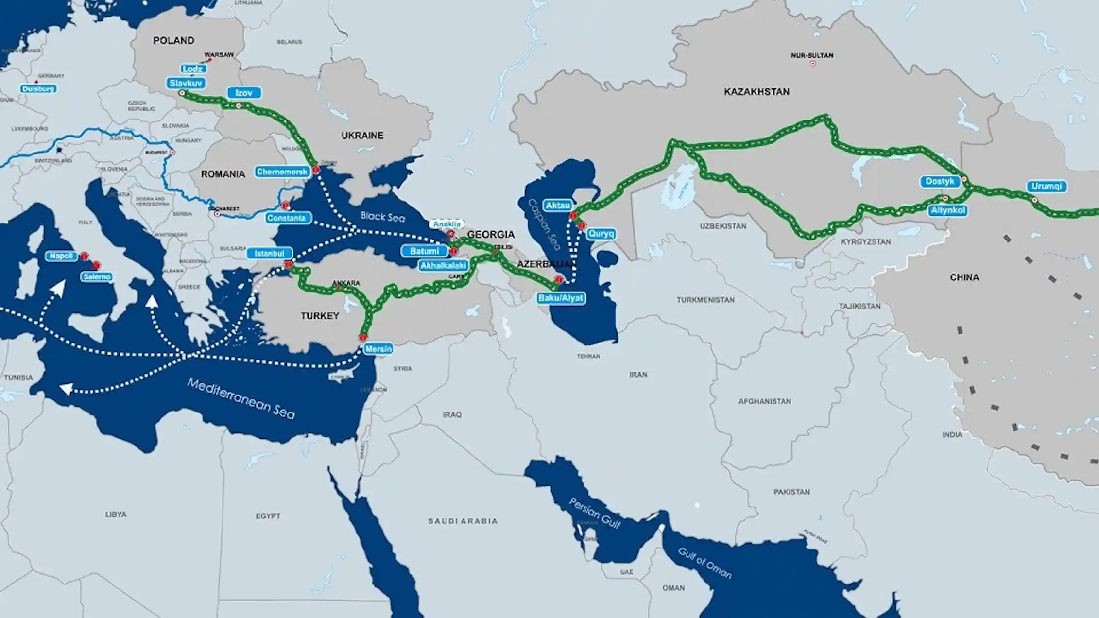 Ukraine Trade Routes Map La guerre en Ukraine transforme la carte des routes commerciales Chine ...