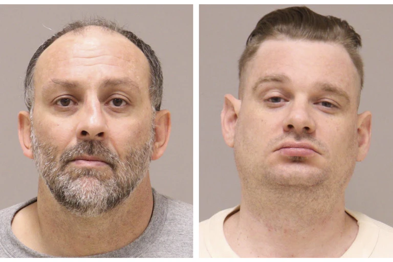 Mug shots of two men