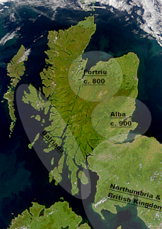 Carte représentant l’Écosse médiévale