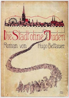 Book cover featuring a drawing of a snaking line of people.