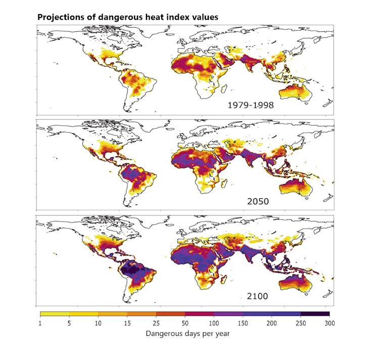 Maps show study's projections