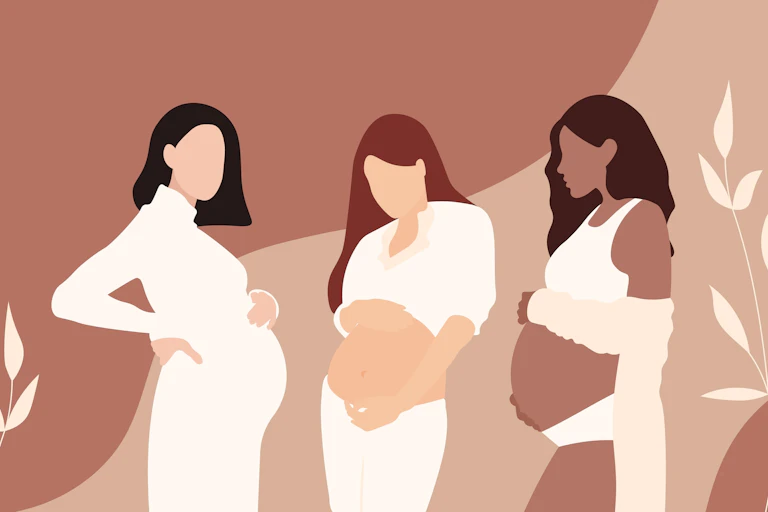 illustration de trois femmes enceintes