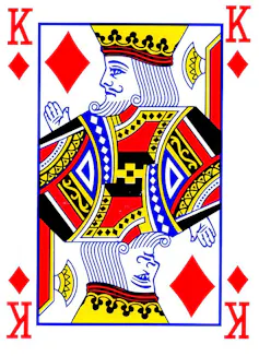 El rey de diamantes de la baraja inglesa.