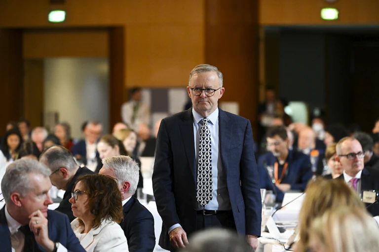 Anthony Albanese at the Jobs and Skills Summit in Canberra