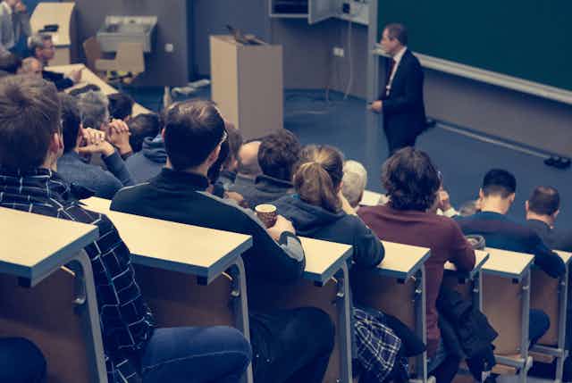 Lecture theatre with students