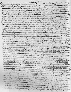 Manuscript page from the work _Winter in Majorca_.