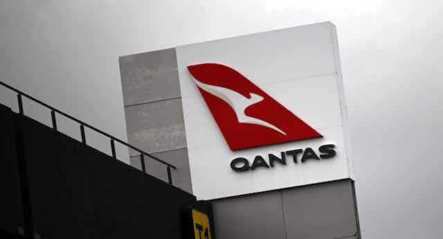 Qantas sign on building