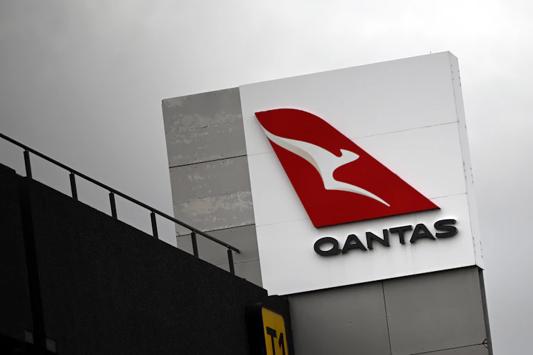 Qantas sign on building