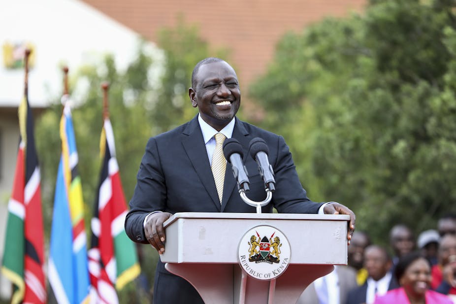 Kenyan President-elect William Ruto at a press conference