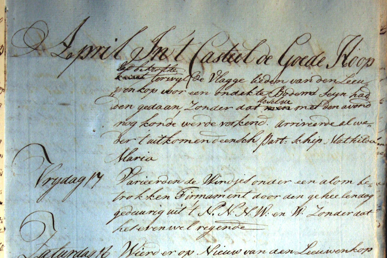 Old fashioned cursive script in Dutch language