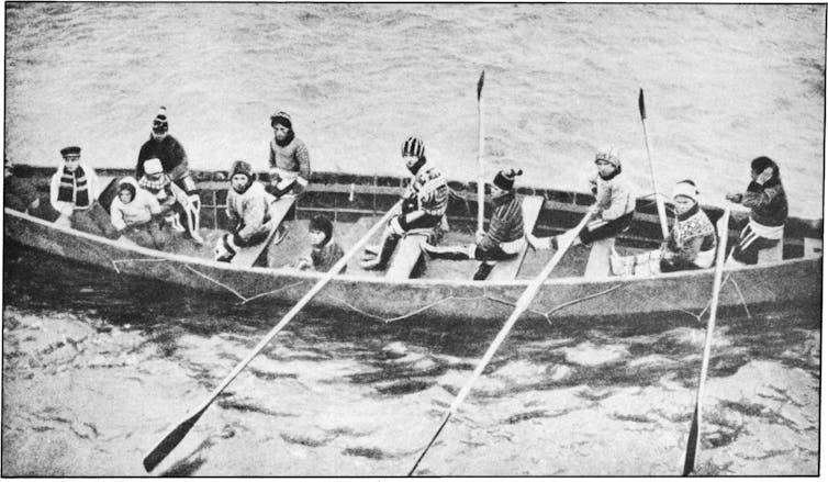 An Inuit skin boat