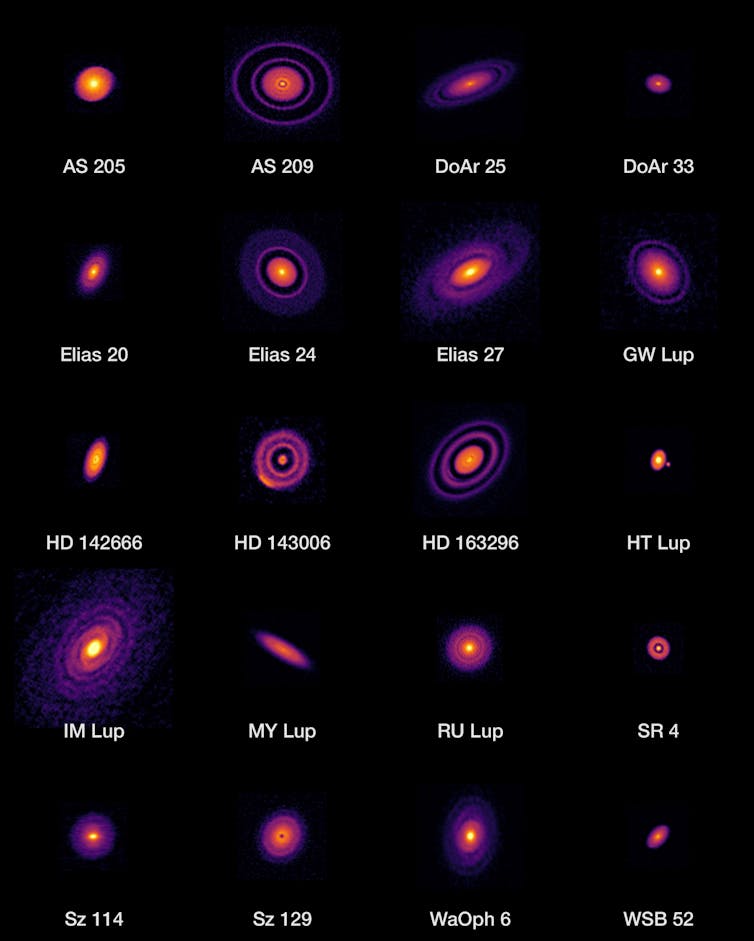 Images of planet-forming disks.
