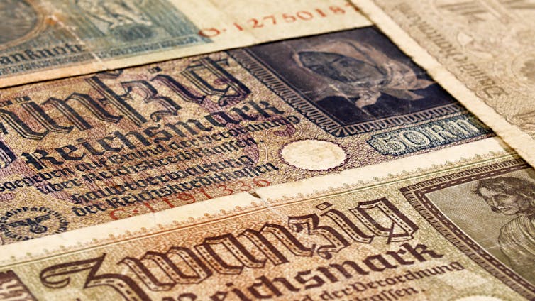 German banknotes issued for use in Ukraine, 1942.