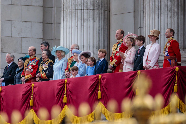 The royal family on the balcony at Buckingham Palace in June 2022.
