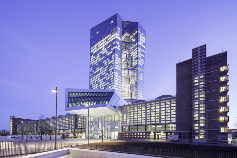 Bâtiment de la BCE à Francfort, en Allemagne.
