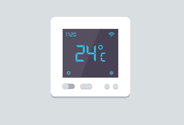Thermostat affichant 24 degrés