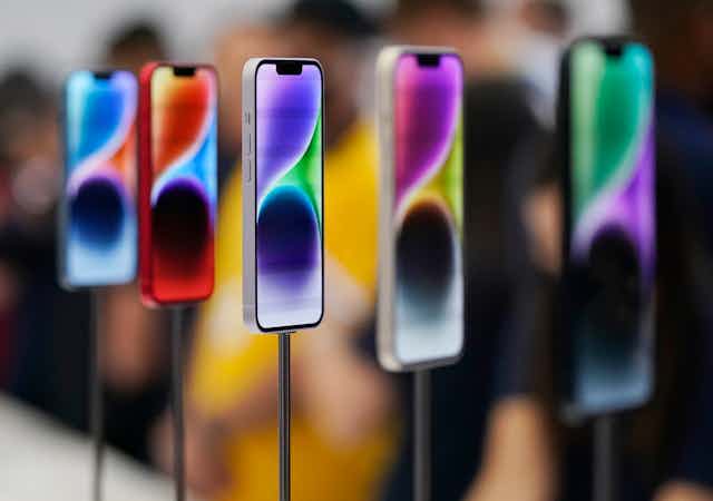 New Iphone X Smart Phone.Newest Apple Iphone 10 Editorial Stock