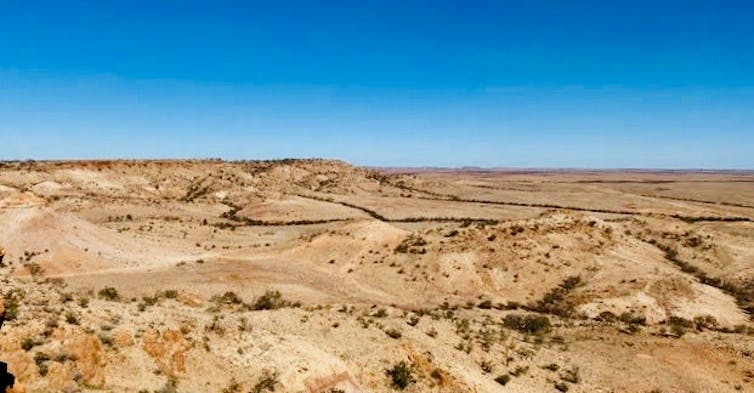 rocky landscape and blue sky