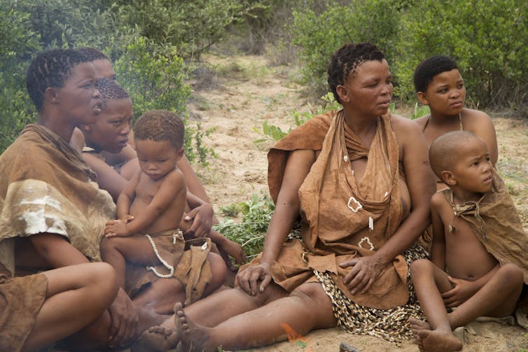 Image of The San peoples, hunter gatherers.