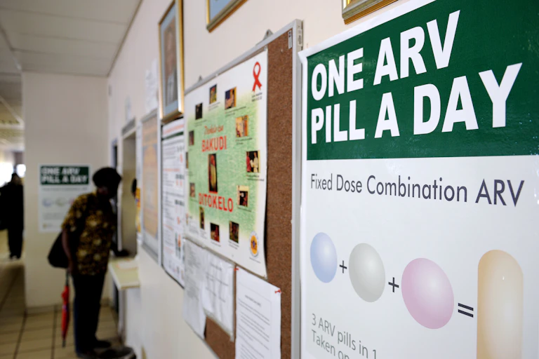 Close up of a poster in clinic
