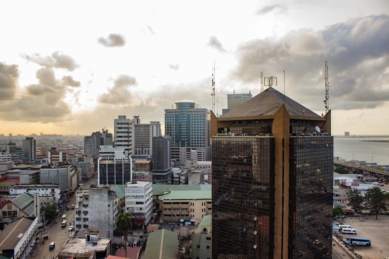 A view of buildings in the Lagos skyline.