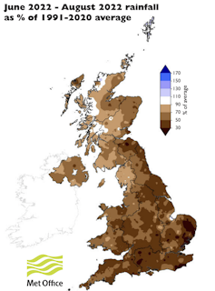 Annotated map of the UK