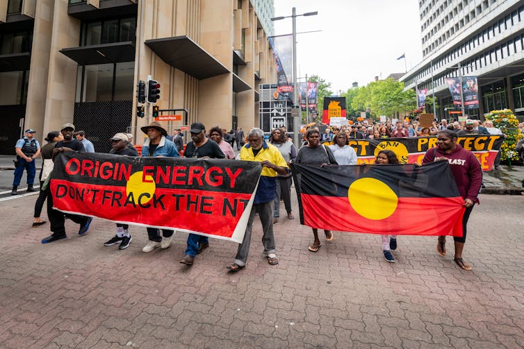 fracking protests origin energy