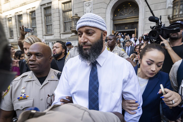 Adnan Syed leaving the Baltimore Circuit Court