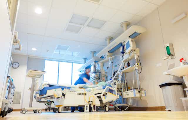 An ICU room.