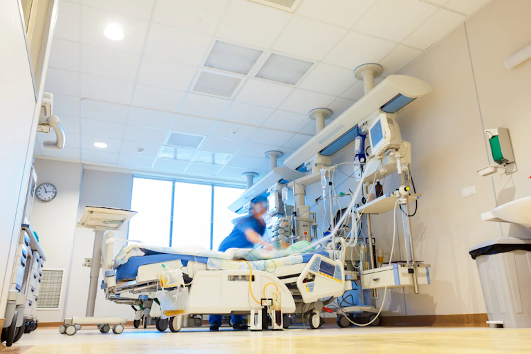 An ICU room.