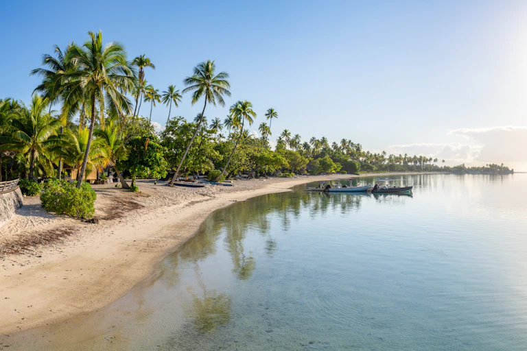 Bord de mer à Moorea en Polynésie française
