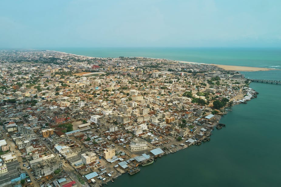 Vue aérienne de la ville de Cotonou