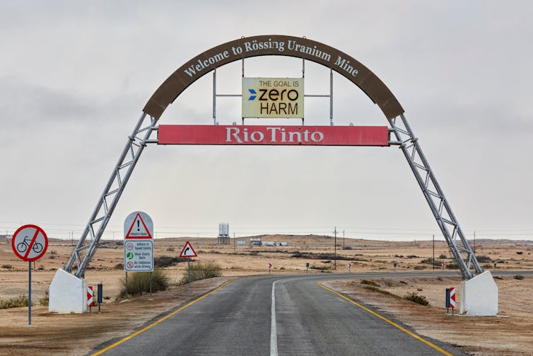 Entrance to a uranium mine in Africa