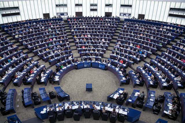 A sitting of the EU parliament in Strasbourg