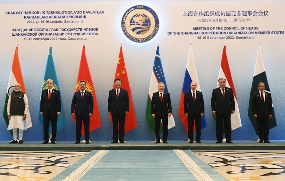 Photo de groupe des leaders des pays membres de l'OCS