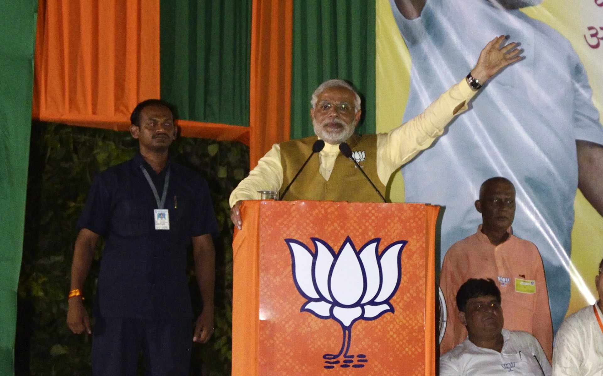 Modi Wave Sweeps India