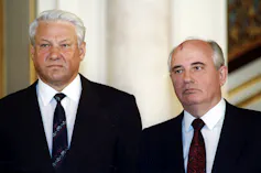 Boris Yelstin et Mikhail Gorbatchev