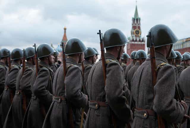 Russian soldiers in Red Square, Moscow.