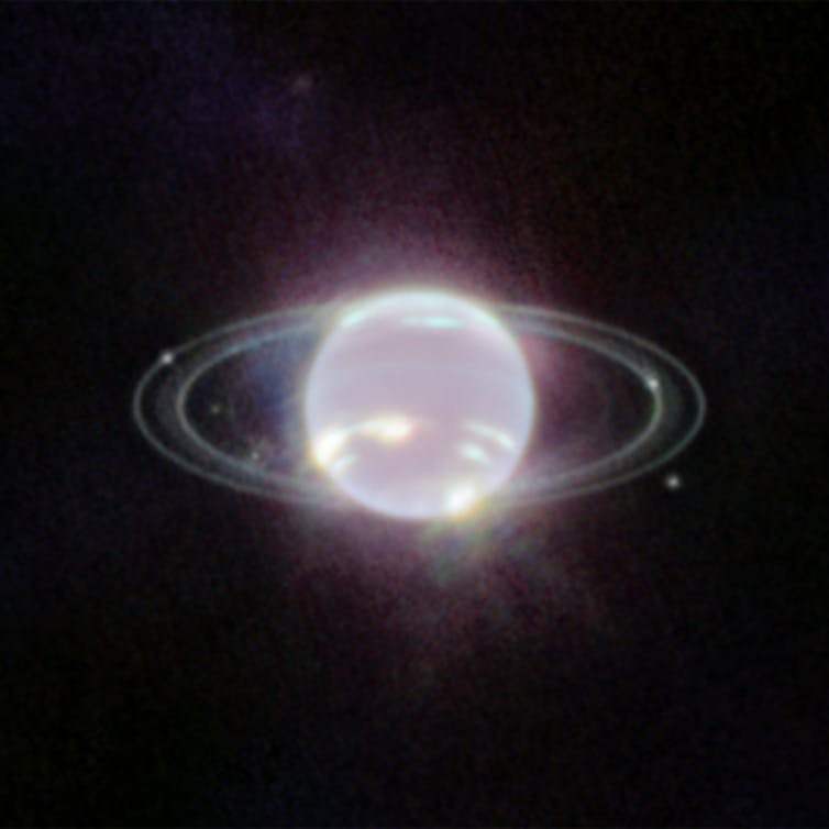 file-20220922-21075-kkluhw.jpg?ixlib=rb-1.1 Las sorprendentes imágenes del planeta Neptuno registradas por el telescopio espacial James Webb
