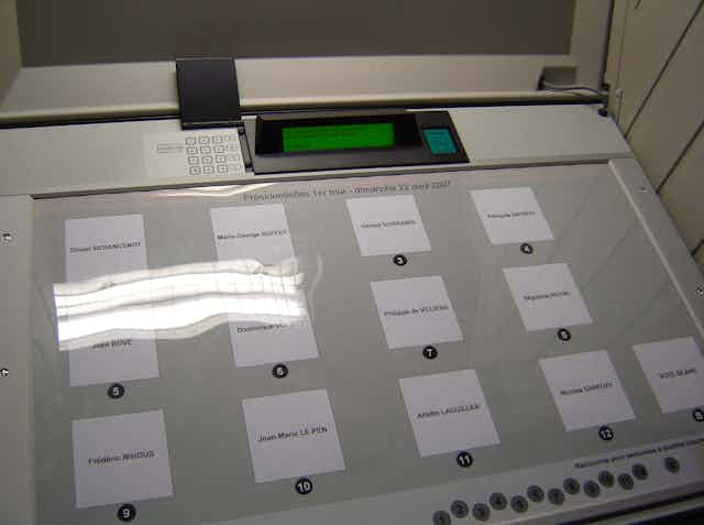 Machine à l'essai, vote électronique
