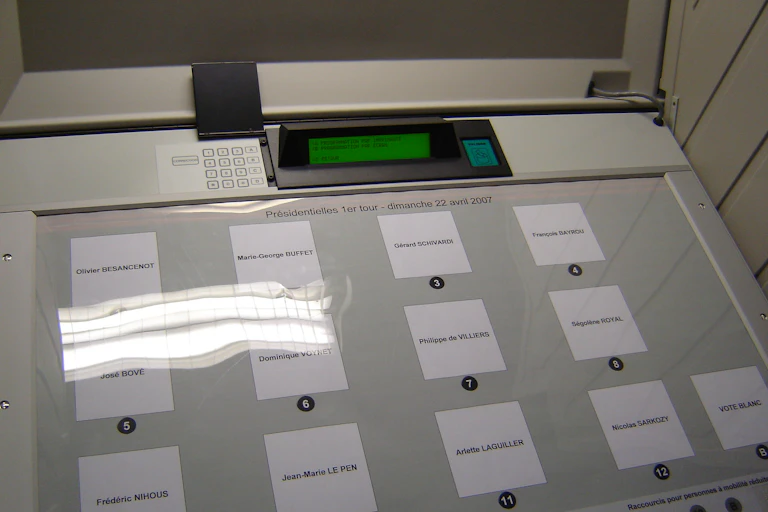 Machine à l'essai, vote électronique