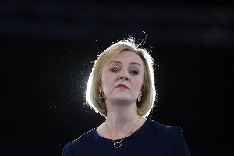 Liz Truss looking not happy