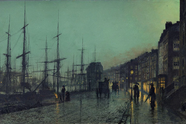 John Atkinson Grimshaw, 'Shipping on the Clyde', 1881