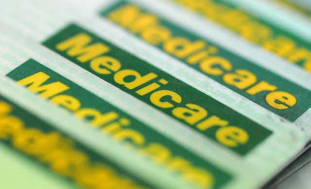 Medicare cards overlapping