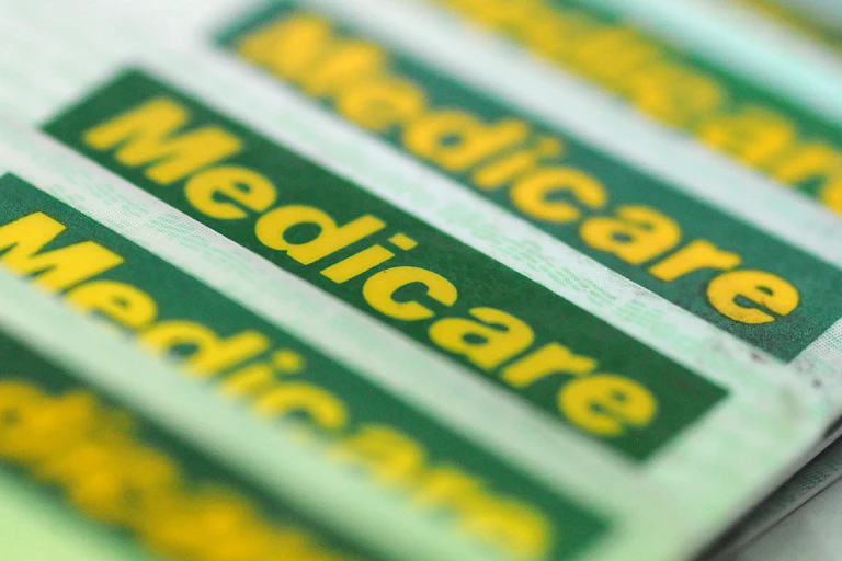 Medicare cards overlapping