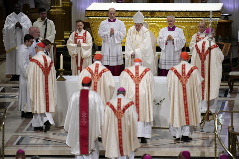 Pope Francis celebrating mass in Canada in July, 2022