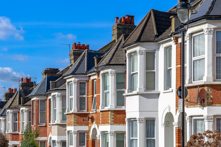 Row of terraced houses.